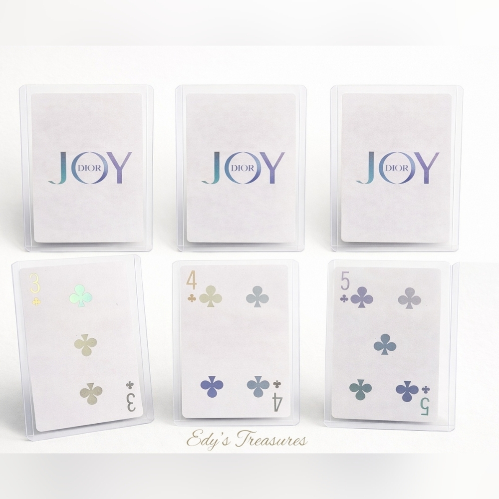 Dior JOY Playing Card Bundle 3 4 & 5 Of CLUBS NWOT